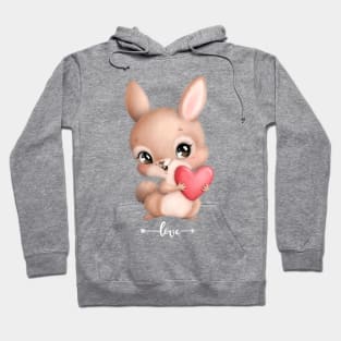 Cute squirrel with love Hoodie